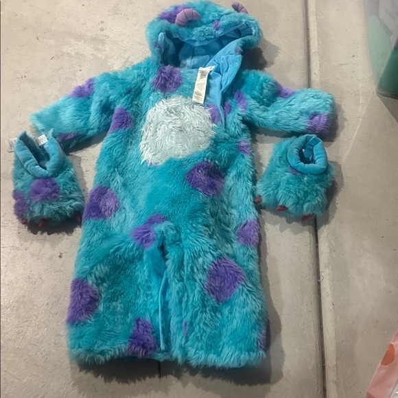 SULLY COSTUME pottery barn kids Fuzzy Blue and Purple Monster Costume - Picture 6 of 7